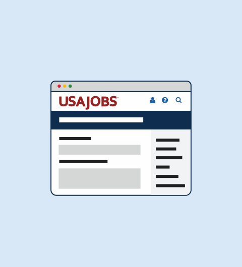 Icon showing a usajobs.gov job announcement